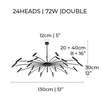 FUTURA (Reduced Price | 24 Heads, 130cm, Double, Tricolor)