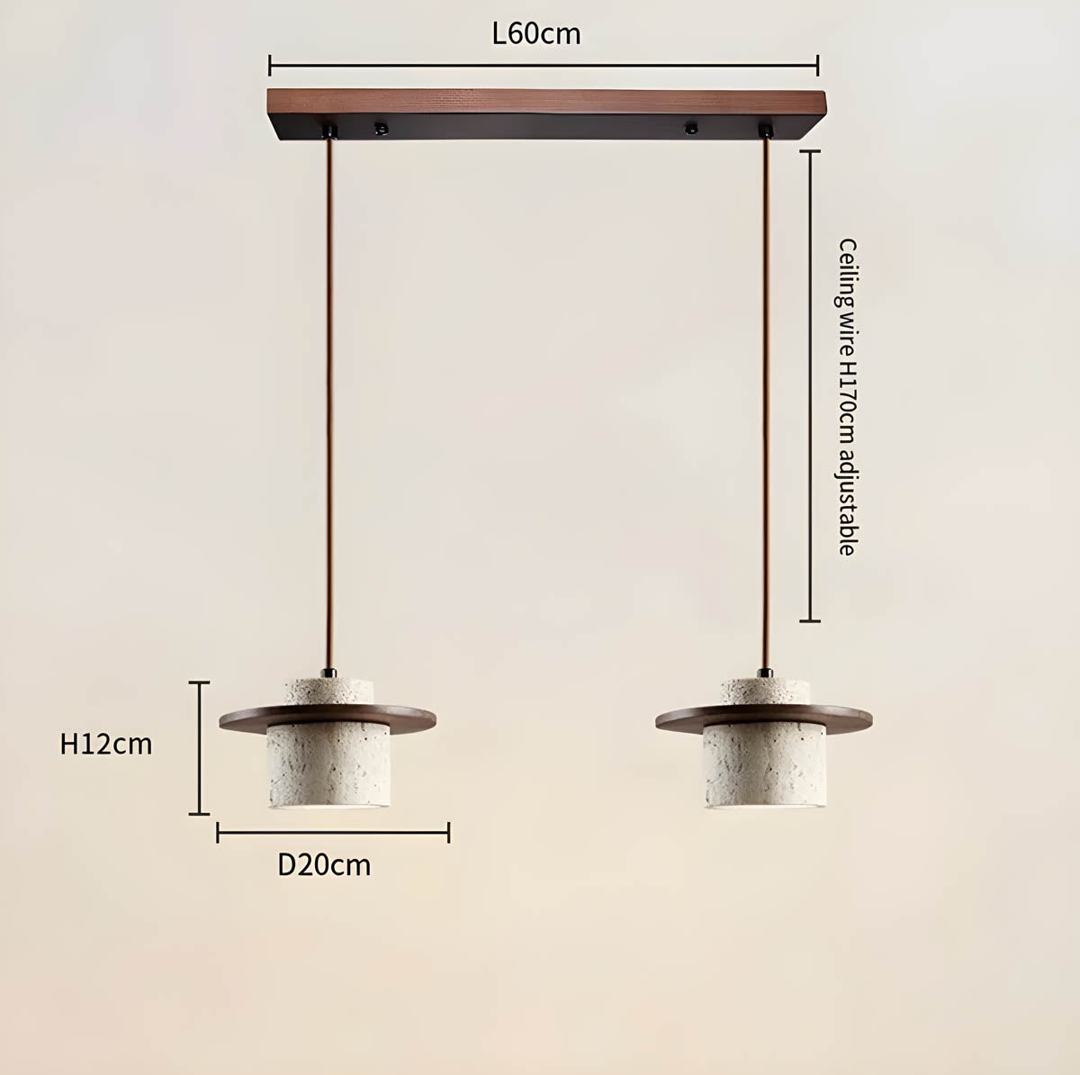 KANSO (Reduzierter Preis | Dunkles Holz, 2 Köpfe, Warmweiß)