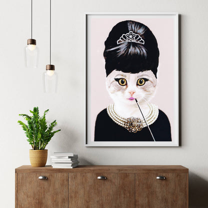 AUDREY HEPBURN CAT | PRINT