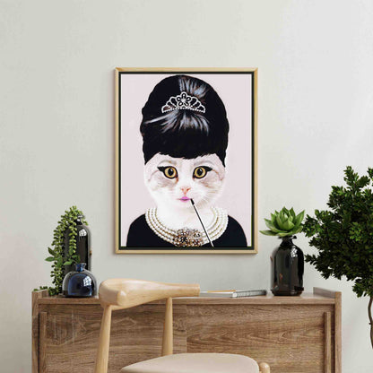 AUDREY HEPBURN CAT | CANVAS