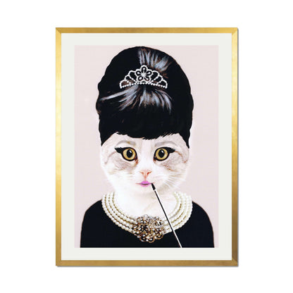 AUDREY HEPBURN CAT | PRINT
