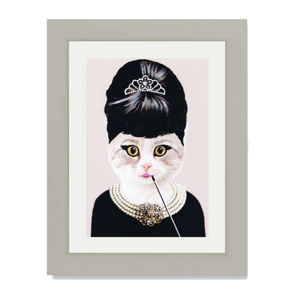 AUDREY HEPBURN CAT | PRINT