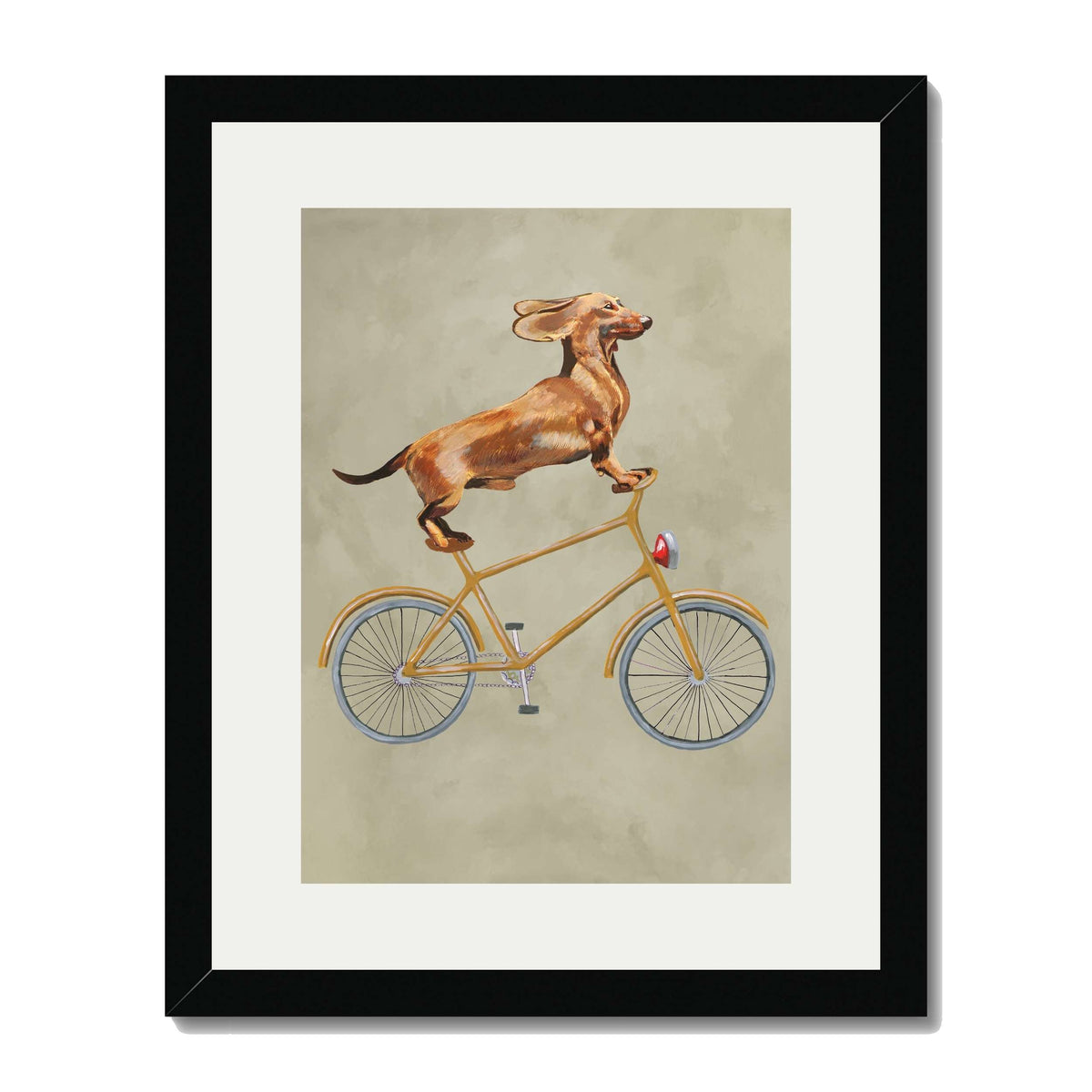 DACHSHUND ON BICYCLE | PRINT