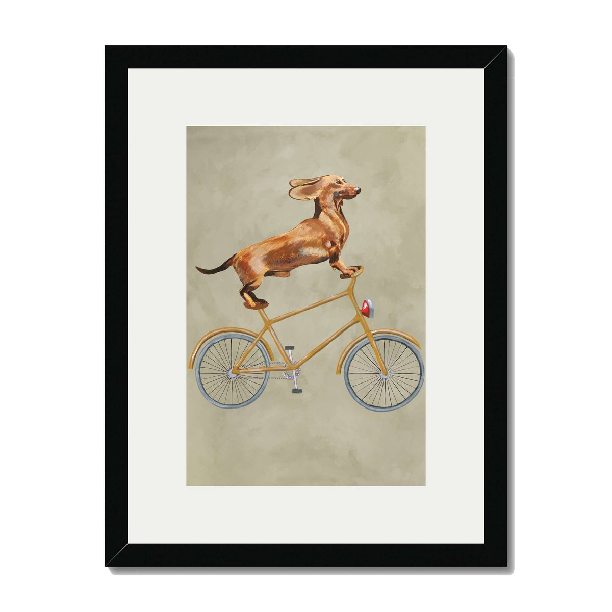 DACHSHUND ON BICYCLE | PRINT