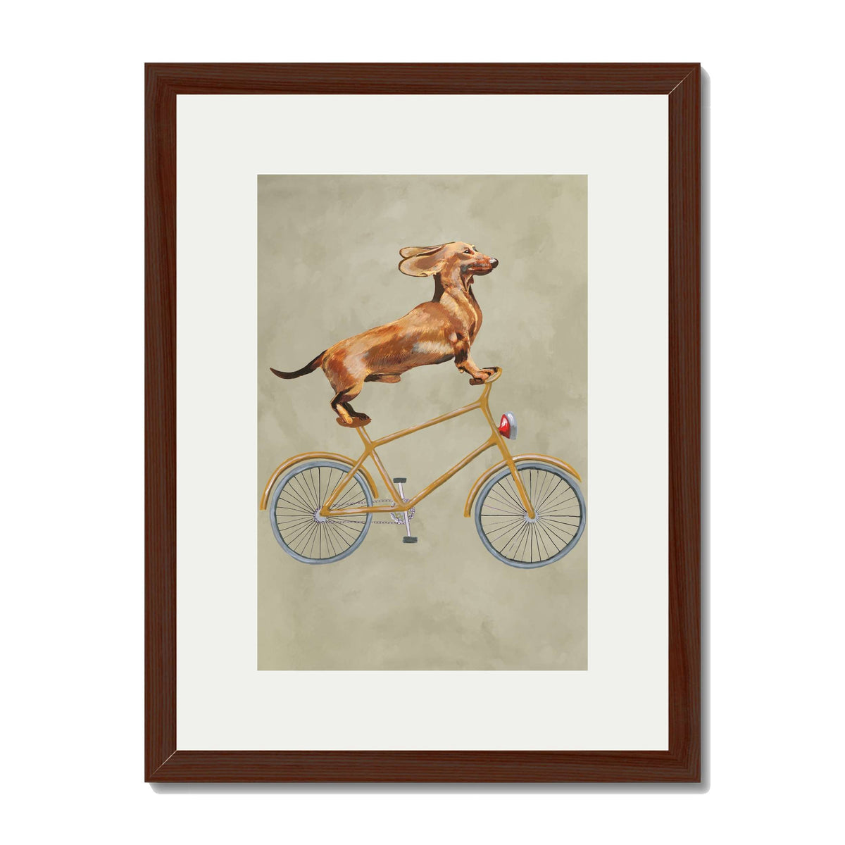 DACHSHUND ON BICYCLE | PRINT