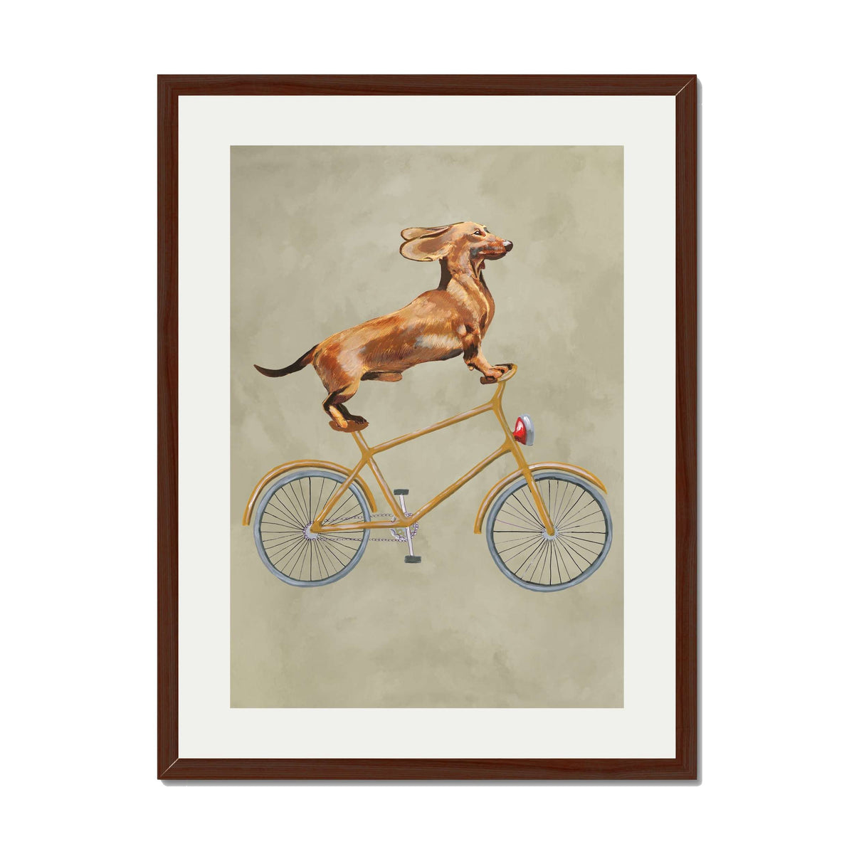 DACHSHUND ON BICYCLE | PRINT