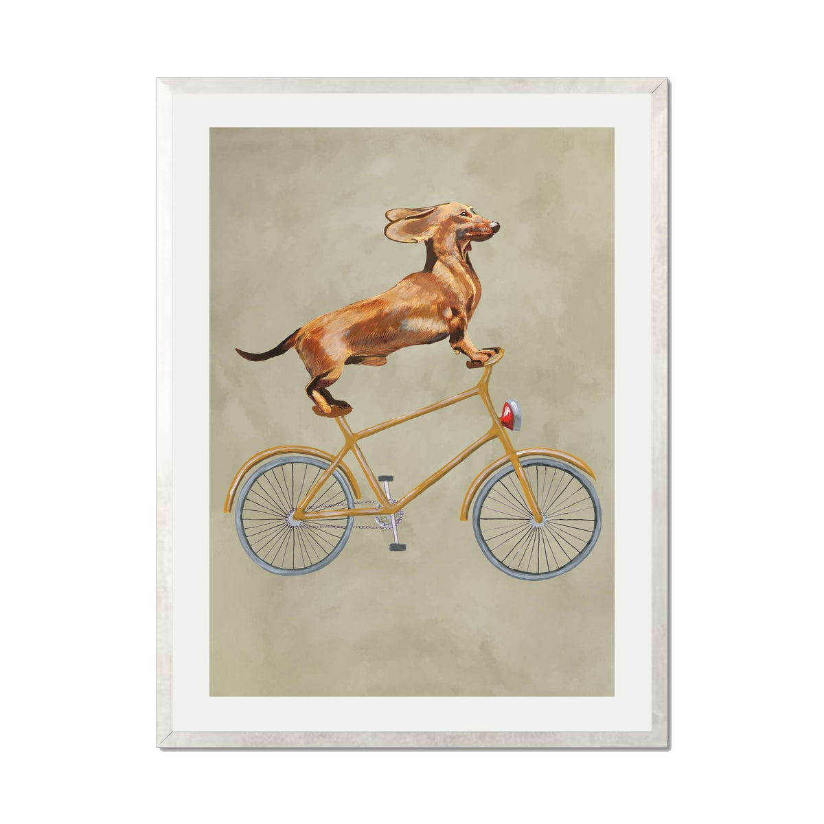 DACHSHUND ON BICYCLE | PRINT