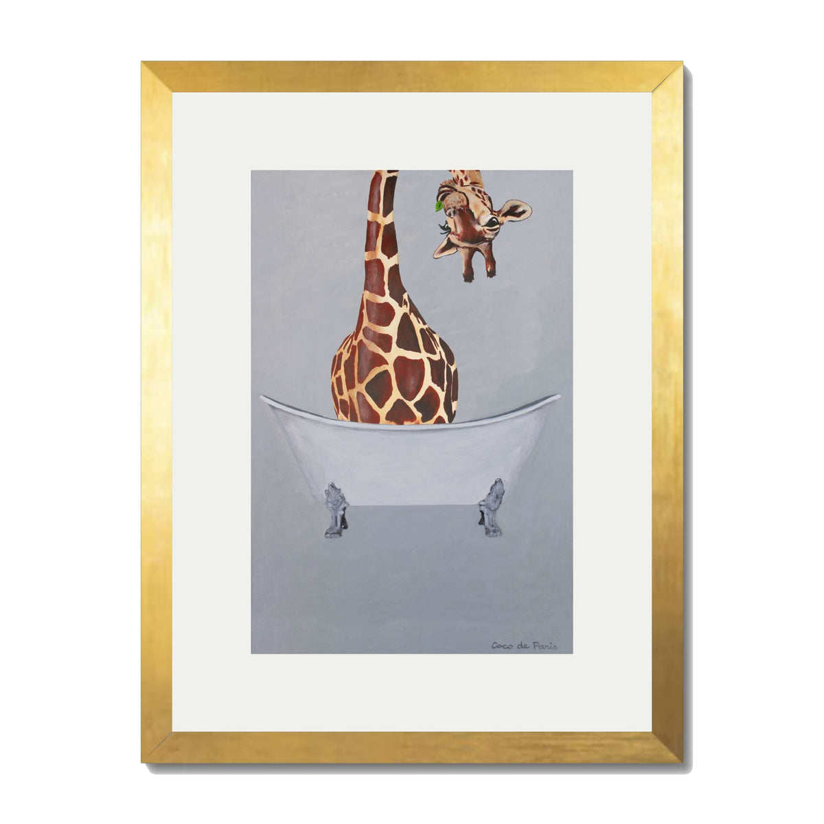 GIRAFFE IN BATHTUB | PRINT