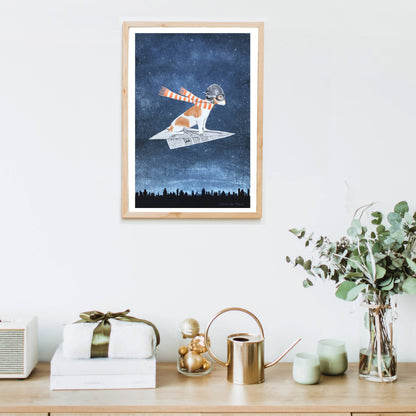 JACK RUSSELL ON PAPER PLANE | PRINT