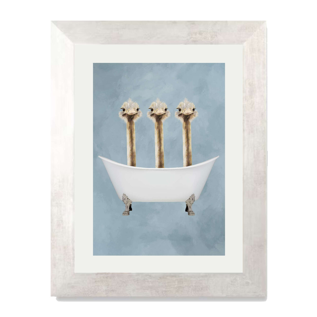 OSTRICHES IN BATHTUB | PRINT