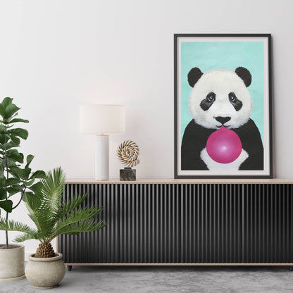 PANDA WITH BUBBLEGUM | PRINT